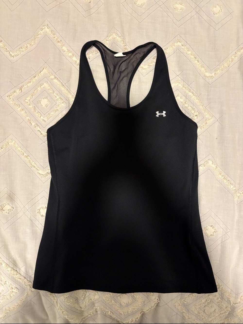 Under Armour Black Racerback Training Tank with Logo